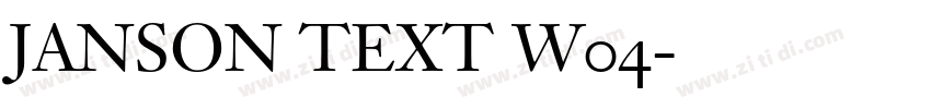 JANSON TEXT W04字体转换